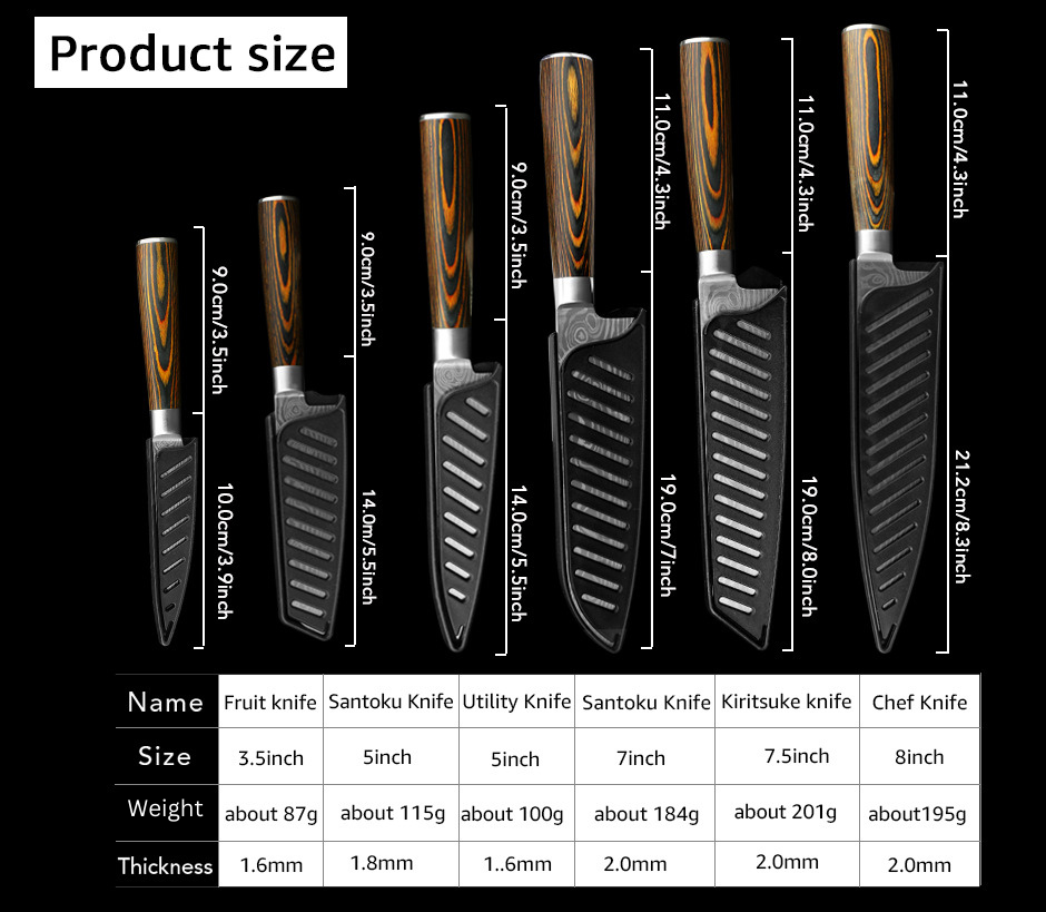 Imperial Collection - Luxury Damascus Kitchen Knife set