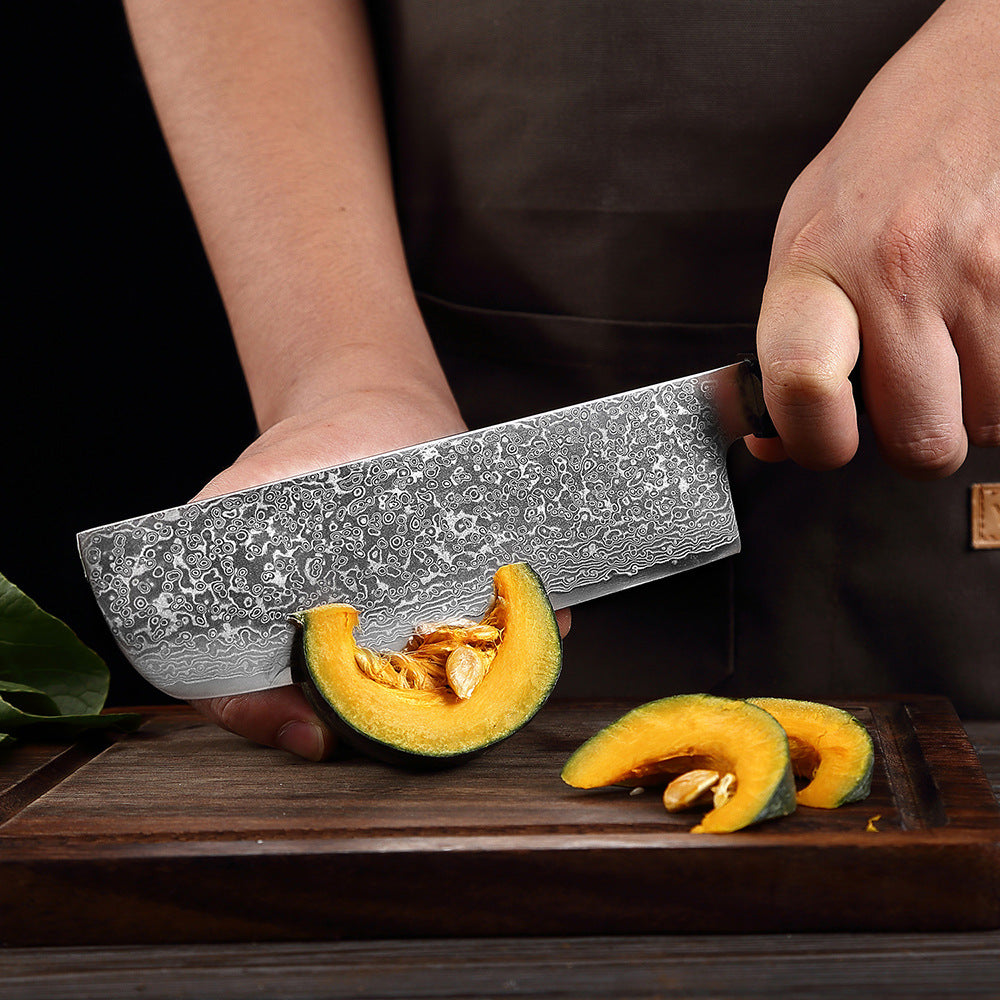 Octagonal Resin Honeycomb Handle Knife Used In Kitchen Sharp High Hardness Damascus Steel Knife