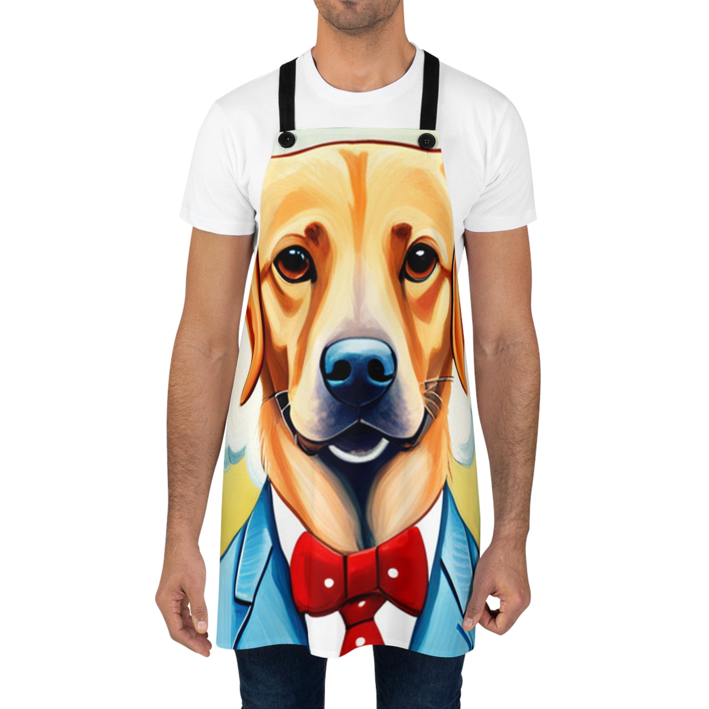 Dog in suit Apron