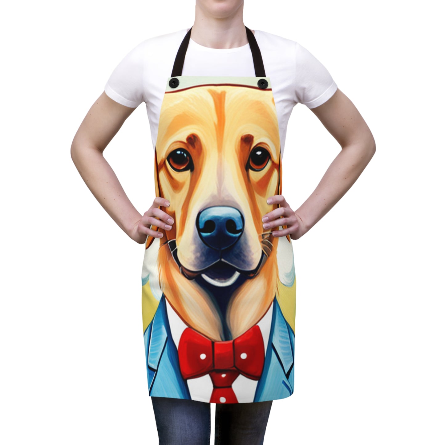 Dog in suit Apron