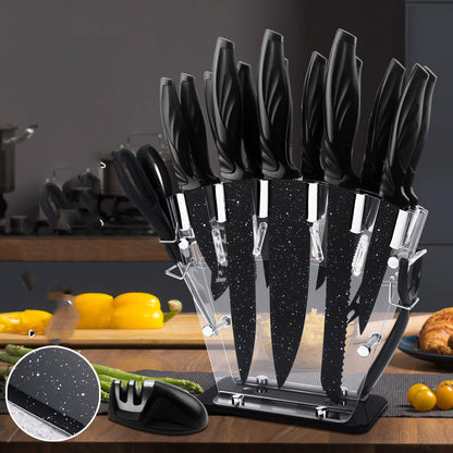 17-Piece Stainless Steel Maifainshi Stone Coated Knives