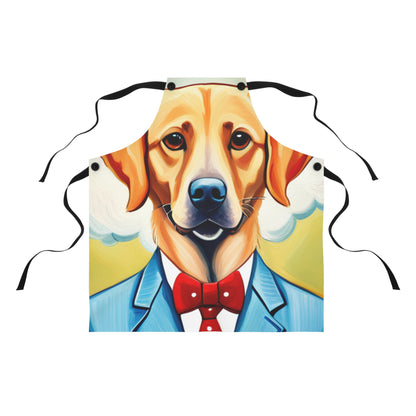 Dog in suit Apron