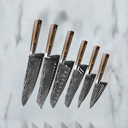 Imperial Collection - Luxury Japanese Damascus Kitchen Knife set